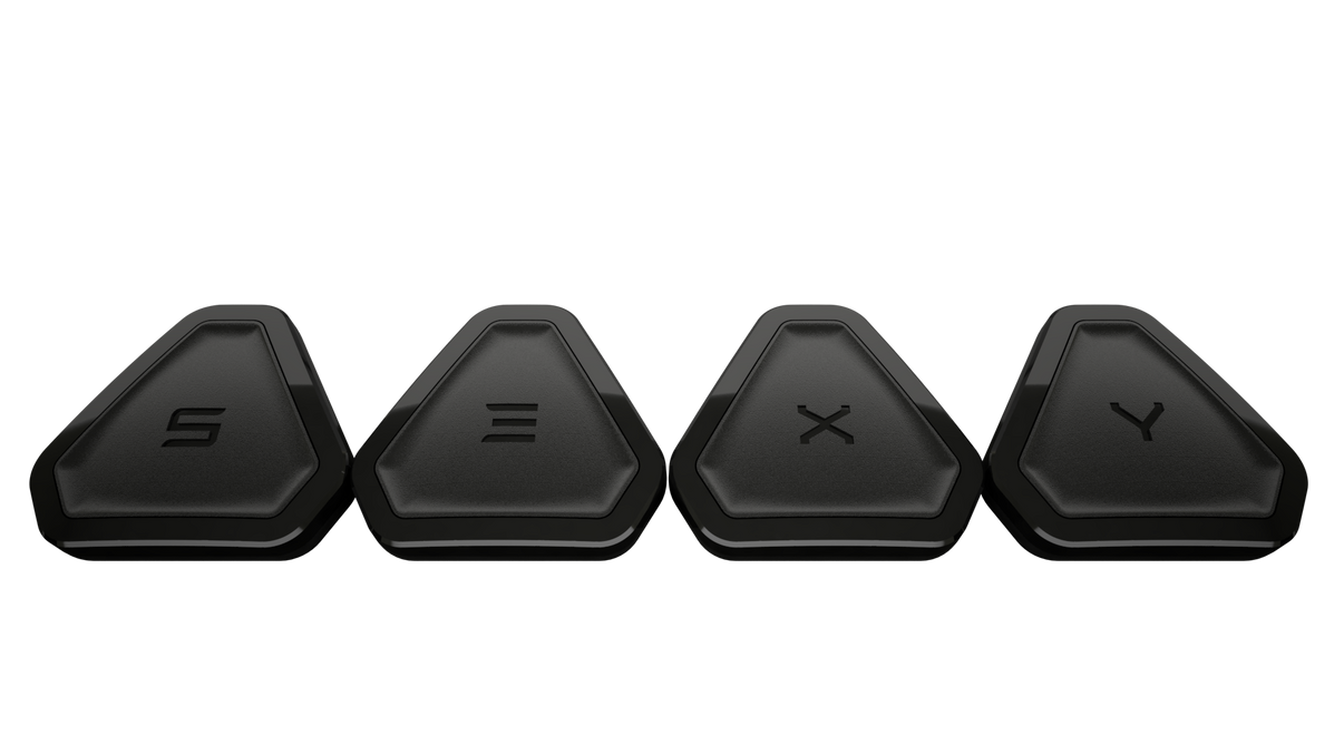 sidovy som visar profil och design av Tesla S3XY Buttons Gen 2 Bundle – TESLA