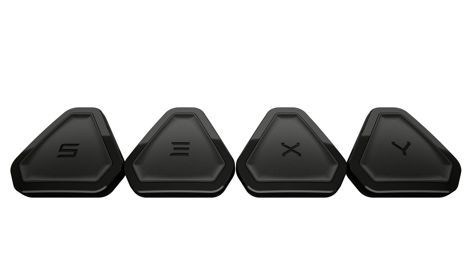 sidovy som visar profil och design av Tesla S3XY Buttons Gen 2 Bundle – TESLA