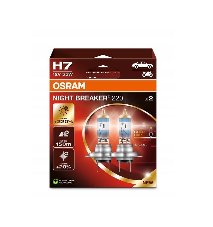 OSRAM Night Breaker 220 – H7 – produktbild framifrån | OSRAM