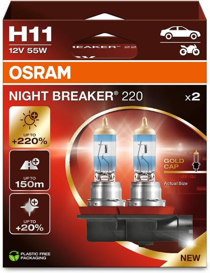 OSRAM Night Breaker 220 – H11 – produktbild framifrån | OSRAM