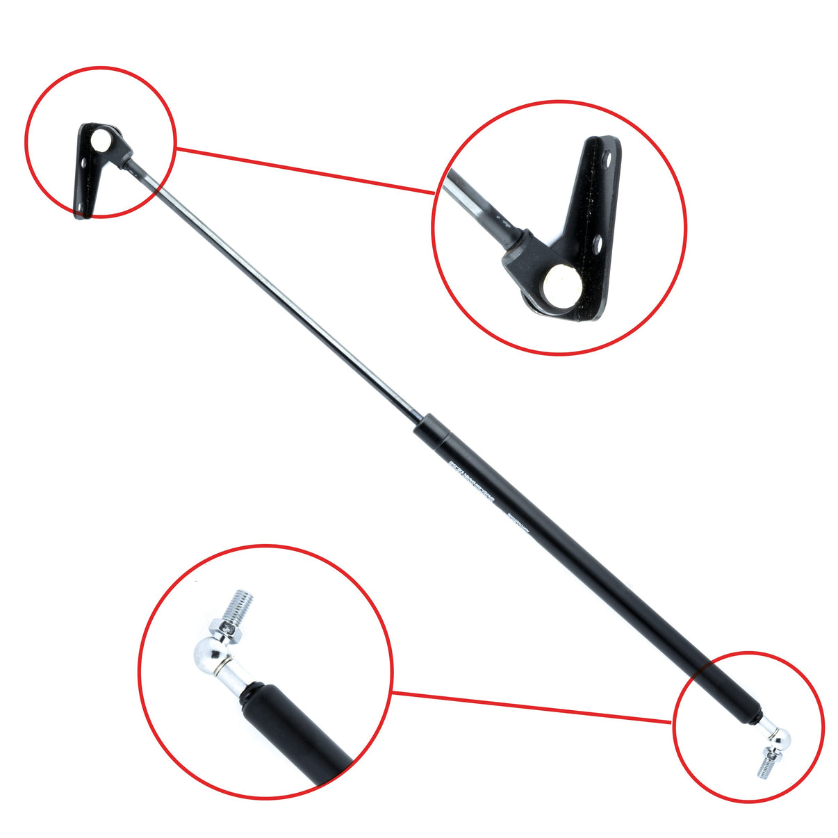 Gasfjäder till baklucka Suzuki Swift I vänster – 614 mm/ 190 N