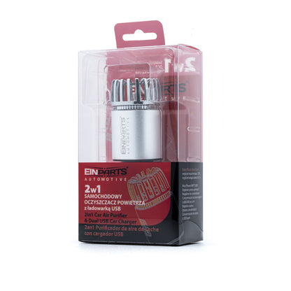 Luftrenare för bil – Silver – 9V - 16V – 35 × 35 × 105 mm – 35 mm