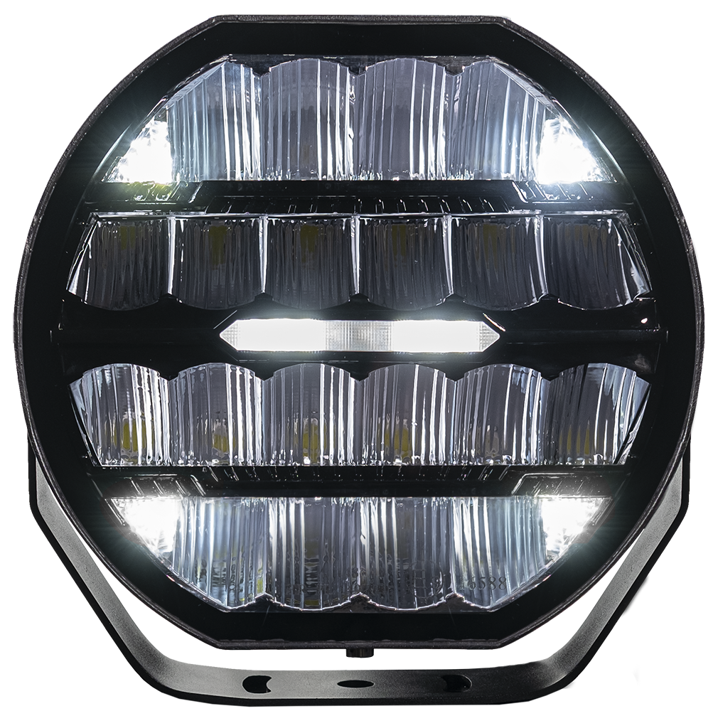 LED extraljus Stellar Black RAD5 >>CANBUS<< – 12 200 lm – 16 480 lm – LUXTAR – produktvy från sidan | LUXTAR