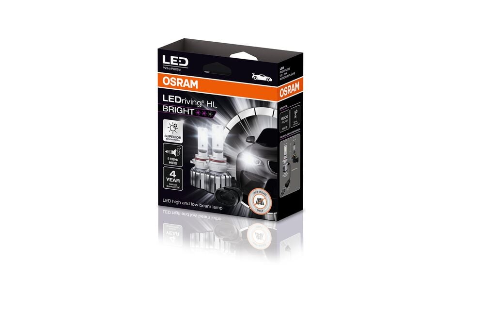 bild som visar användning av LEDriving HL BRIGHT HB4/HIR2 – OSRAM