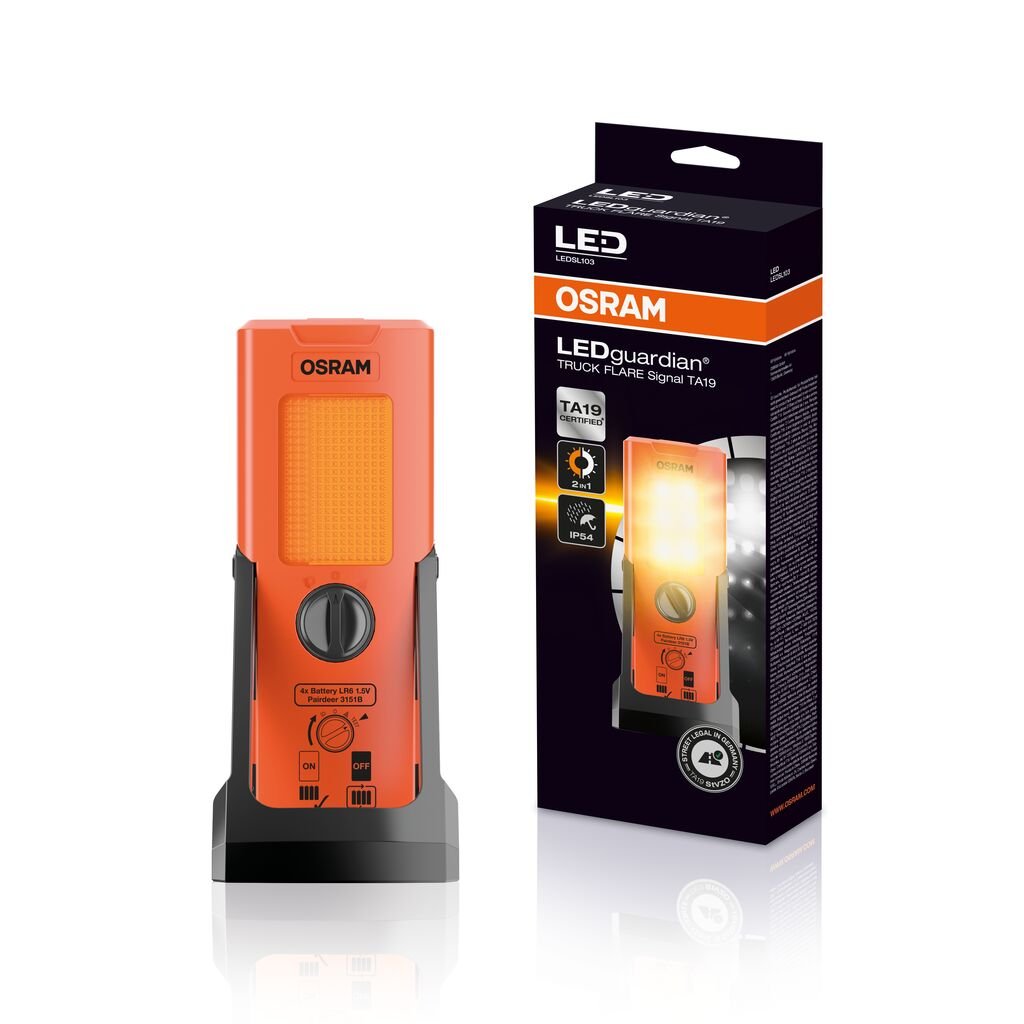 LEDguardian TRUCK FLARE Signal TA19 – produktbild framifrån | OSRAM