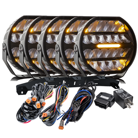 LED extraljus Stellar Black RAD5 >>CANBUS<< – 12 200 lm – 16 480 lm – LUXTAR – produktbild framifrån | LUXTAR