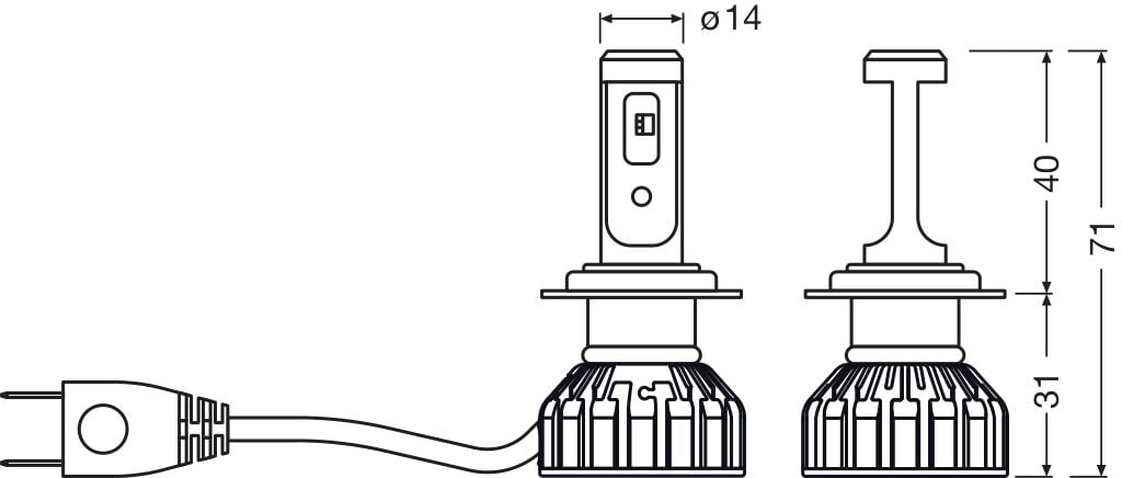 NIGHT BREAKER LED SMART H7 – Street Legal – förpackning och innehåll | OSRAM