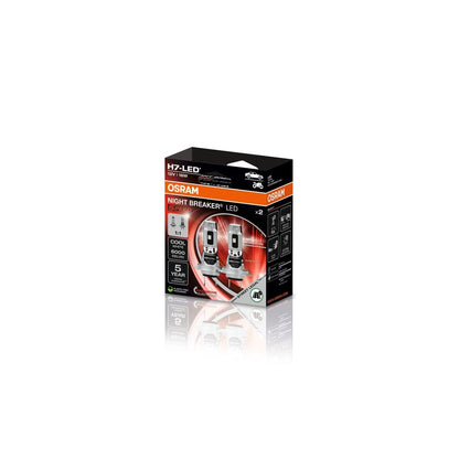 förpackning och medföljande tillbehör till NIGHT BREAKER LED SPEED H7 – Street Legal – OSRAM