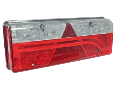 närbild på detaljer och material av Aspöck Tail Lamp Full Led l Europoint III Left – Aspöck
