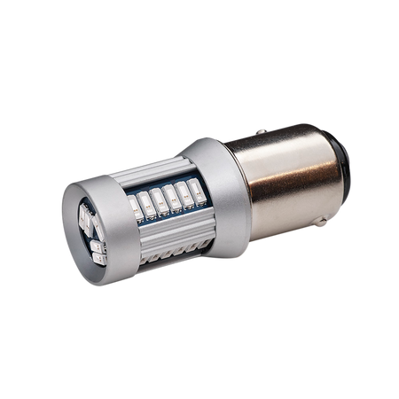 produktbild framifrån visande BA15S – 1156 30SMD 12 – 24V Röd – Xenonkungen