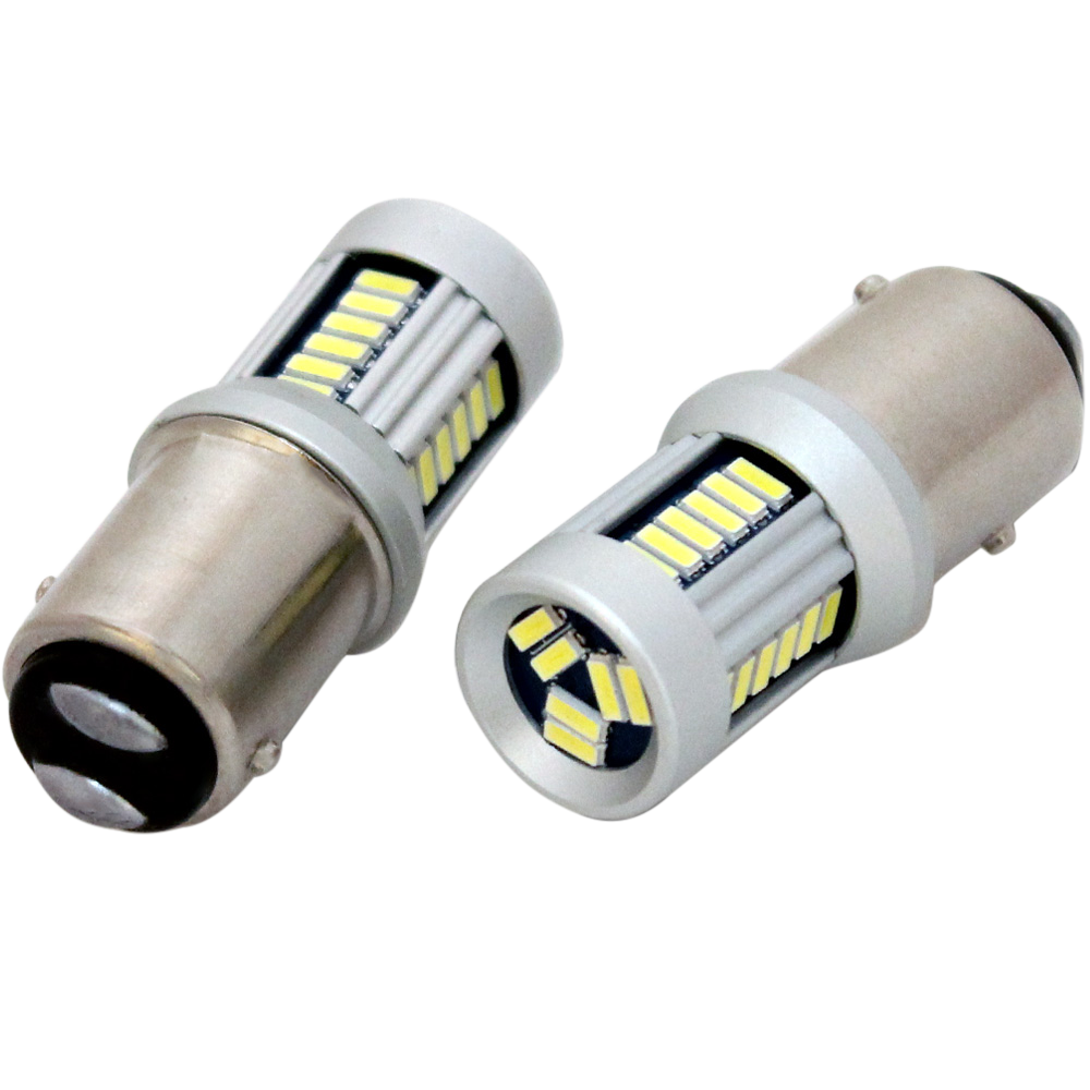 BAY15D – 1157 30SMD 12 – 24V Vit/Vit – produktbild framifrån | Xenonkungen