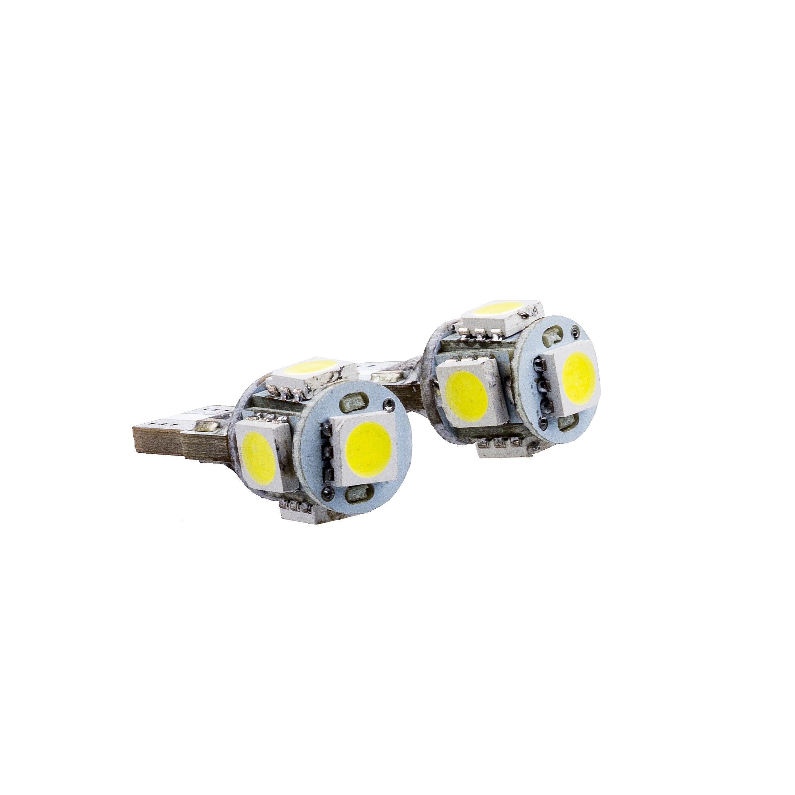 LED-lampa för bil – W5W – W2,1x9,5d – 6000K – 5 LED – SMD 5050 – 2-pack