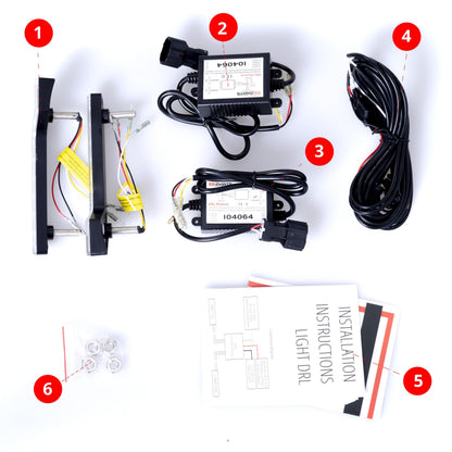 LED-varselljus – 6000K – 4 W – 9V - 16V – 160 mm