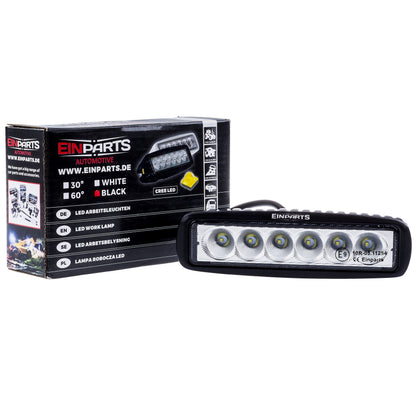 LED-arbetslampa – 18 W – 6000K – 6 LED – 2430 LM – 160 mm