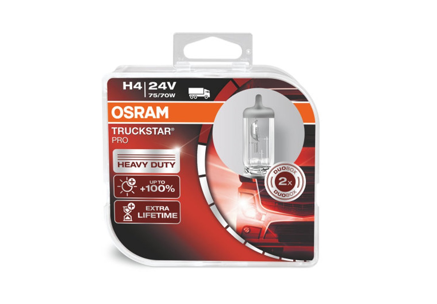 24V OSRAM Halogen Truckstar Pro – H4 - Carlevel AB - Fordon och delar > Fordonstillbehör