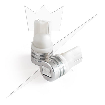 förpackning och medföljande tillbehör till 10 – Pack T10 – W5W LED 2SMD – 12V – Xenonkungen