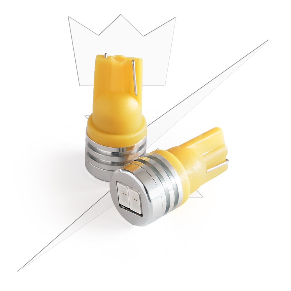 extra vy som visar funktioner på 10 – Pack T10 – W5W LED 2SMD – 12V – Xenonkungen