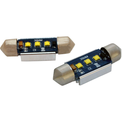produktbild framifrån visande 36mm – C5W Super Canbus Cree LED – Carlevel