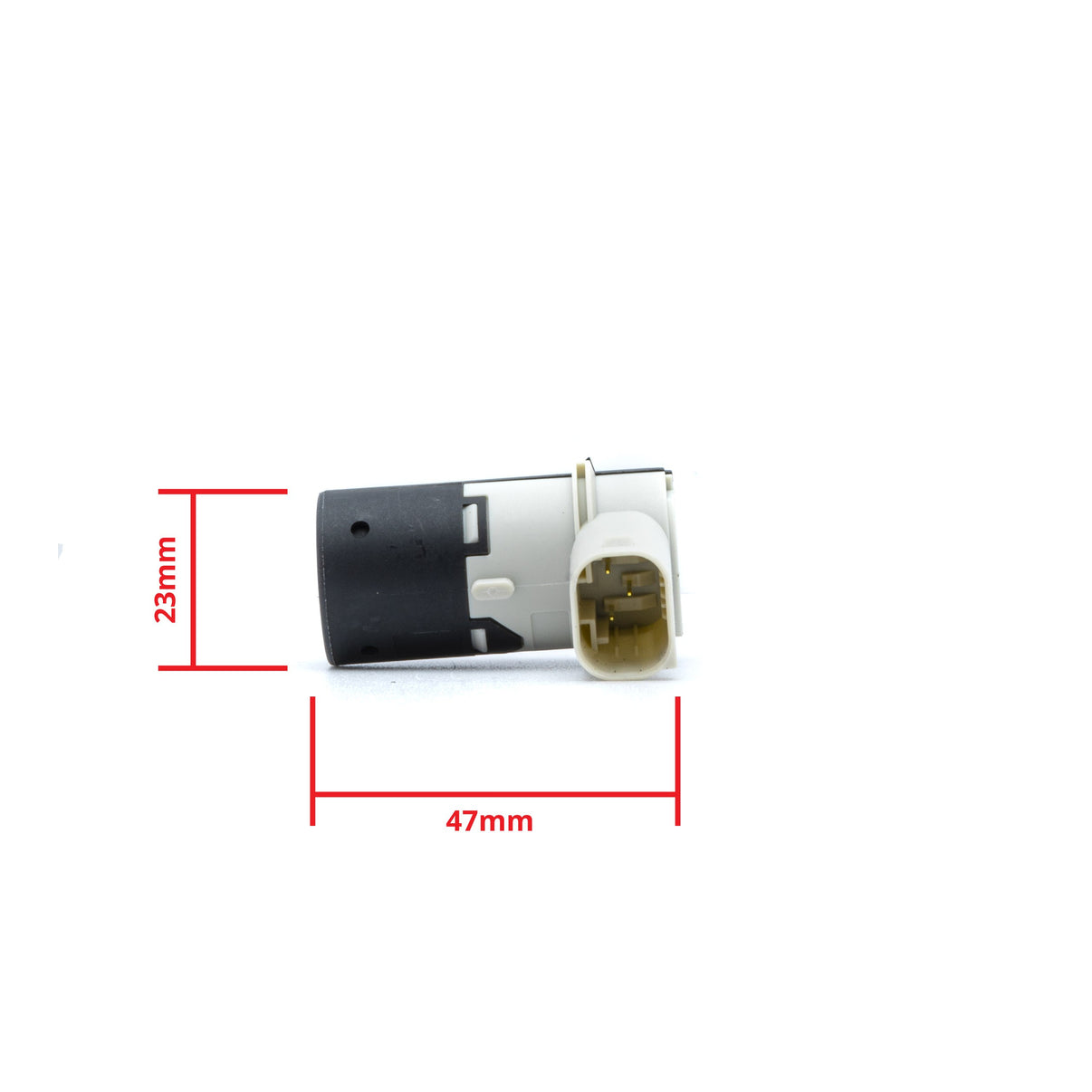 PDC-parkeringssensor – Svart – ultraljudssensor – 1 sensorer – 47 × 23 mm