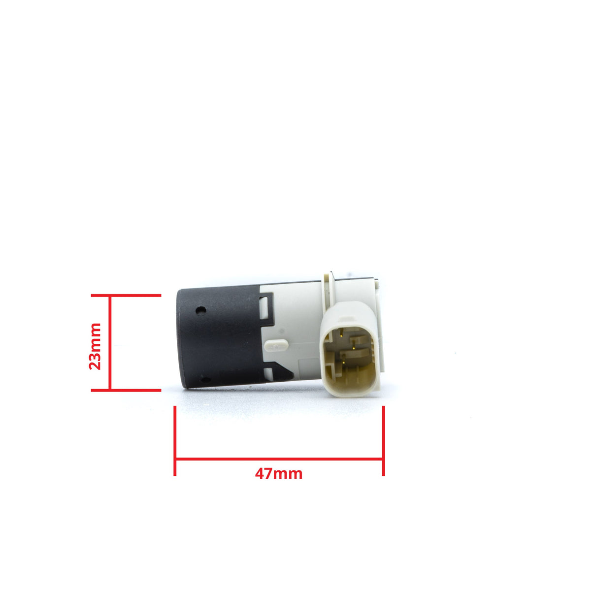 PDC-parkeringssensor – Svart – ultraljudssensor – 1 sensorer – 47 × 23 mm
