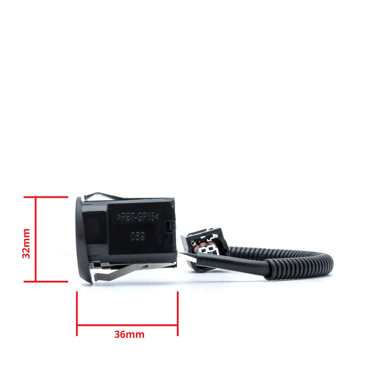 PDC-parkeringssensor – Svart – ultraljudssensor – 1 sensorer – 36 × 32 mm