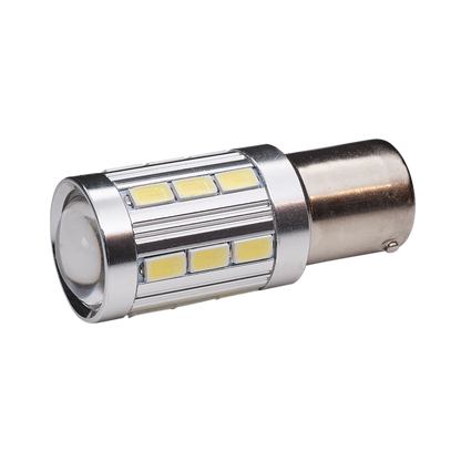 produktbild framifrån visande BA15S – 1156 Canbus LED 21SMD Vit – Carlevel