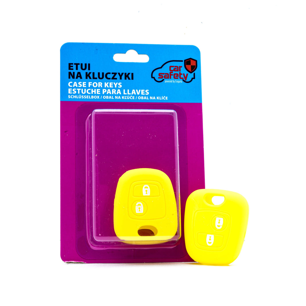 Bilnyckelskal Peugeot 107/206 CC m.fl. – Gul