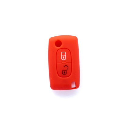 Bilnyckelskal Peugeot 207/207 CC m.fl. – Röd