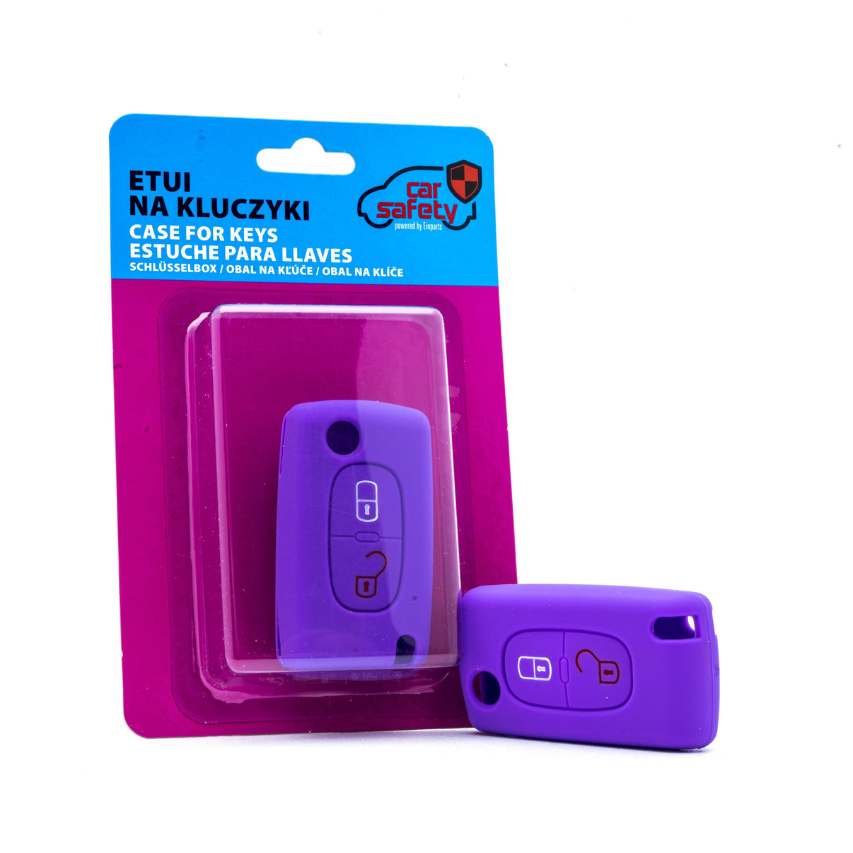 Bilnyckelskal Peugeot 207/207 CC m.fl. – Lila
