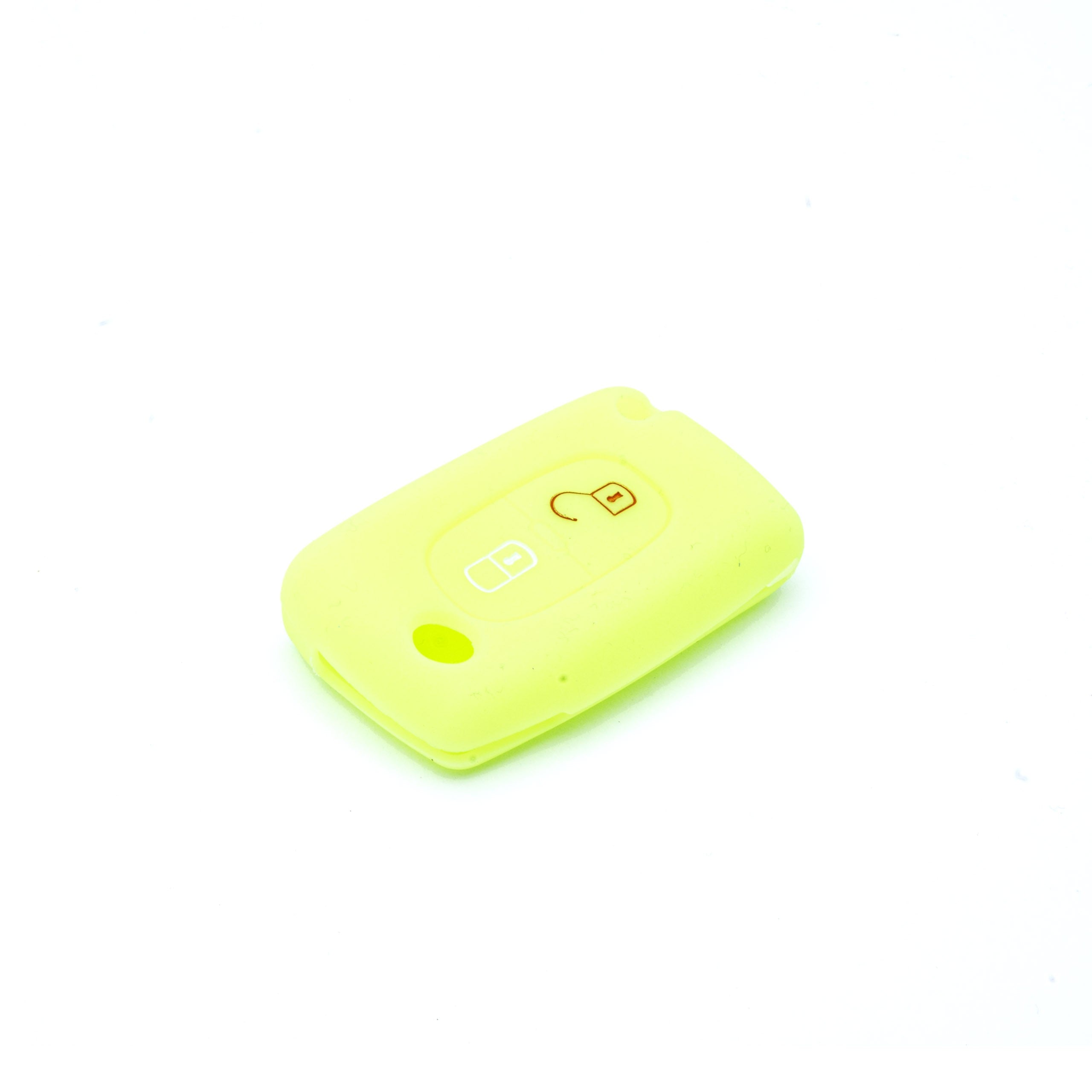 Bilnyckelskal Peugeot 207/207 CC m.fl. – Neongrön