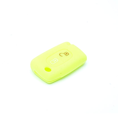 Bilnyckelskal Peugeot 207/207 CC m.fl. – Neongrön