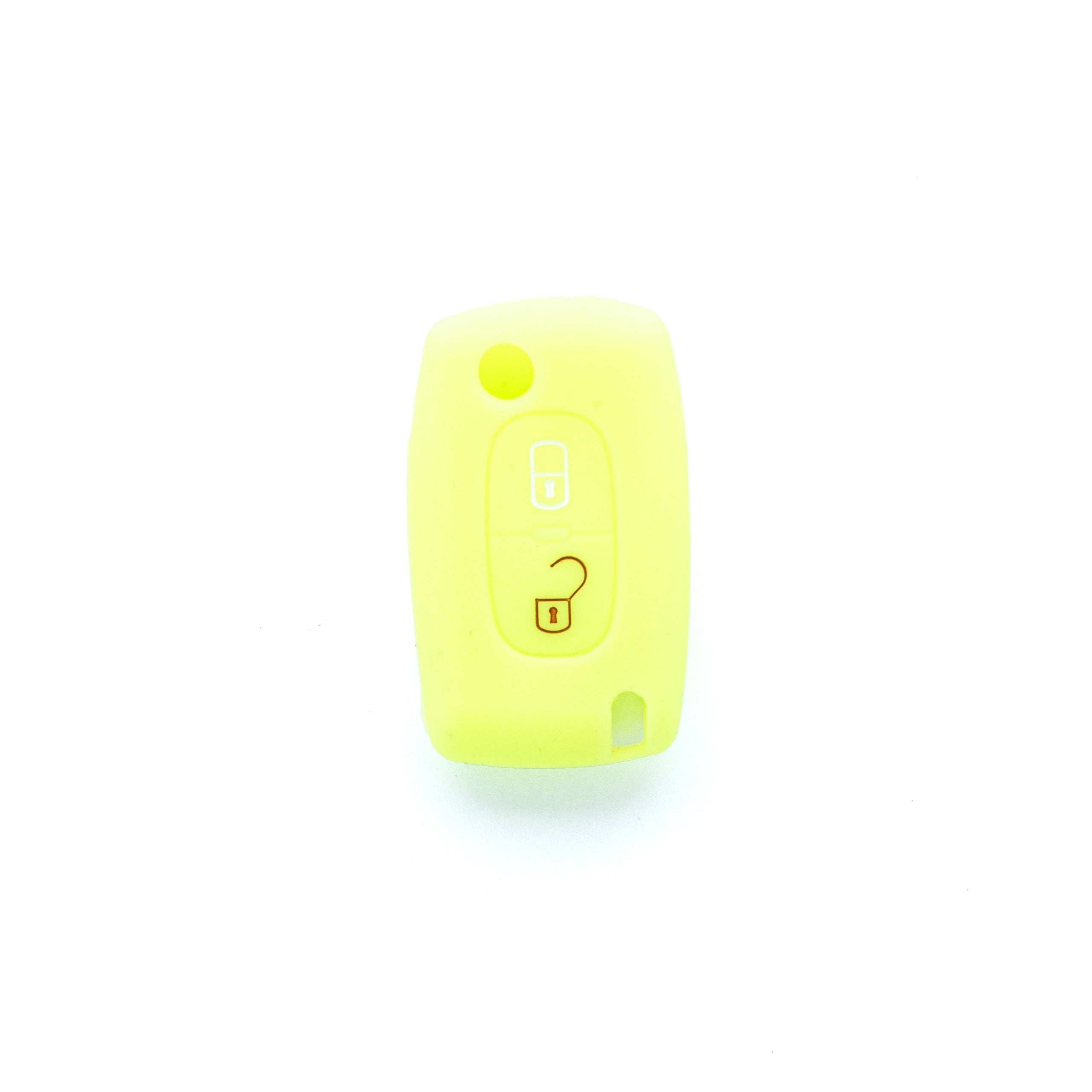 Bilnyckelskal Peugeot 207/207 CC m.fl. – Neongrön