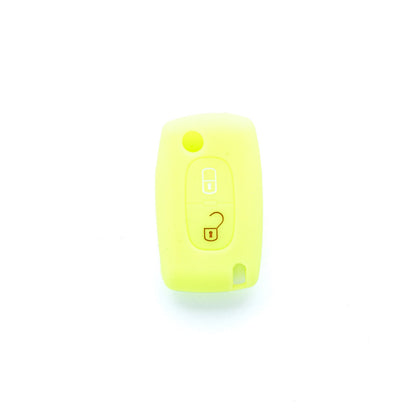 Bilnyckelskal Peugeot 207/207 CC m.fl. – Neongrön