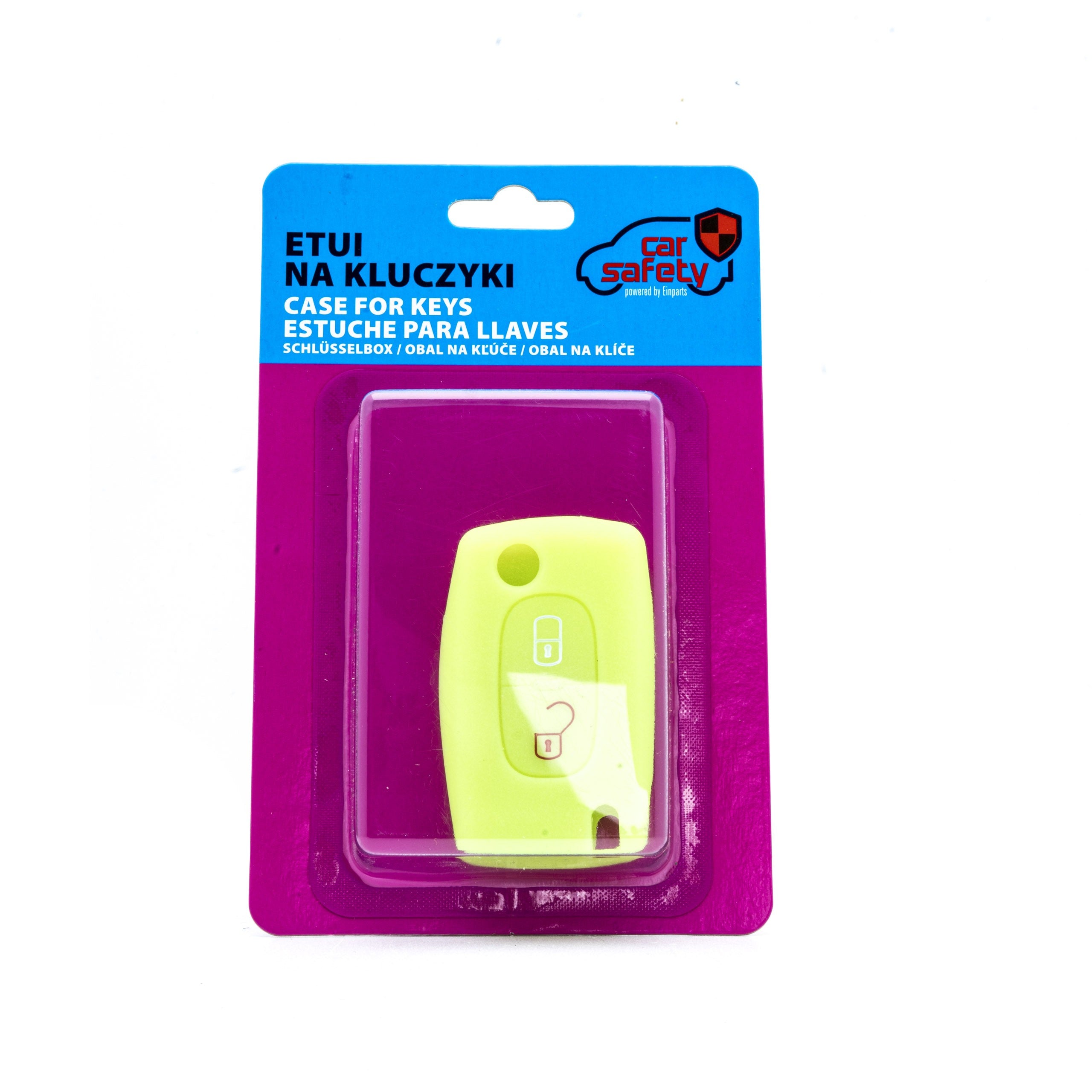 Bilnyckelskal Peugeot 207/207 CC m.fl. – Neongrön