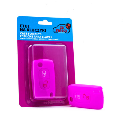 Bilnyckelskal Peugeot 207/207 CC m.fl. – Rosa