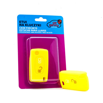 Bilnyckelskal Peugeot 207/207 CC m.fl. – Gul