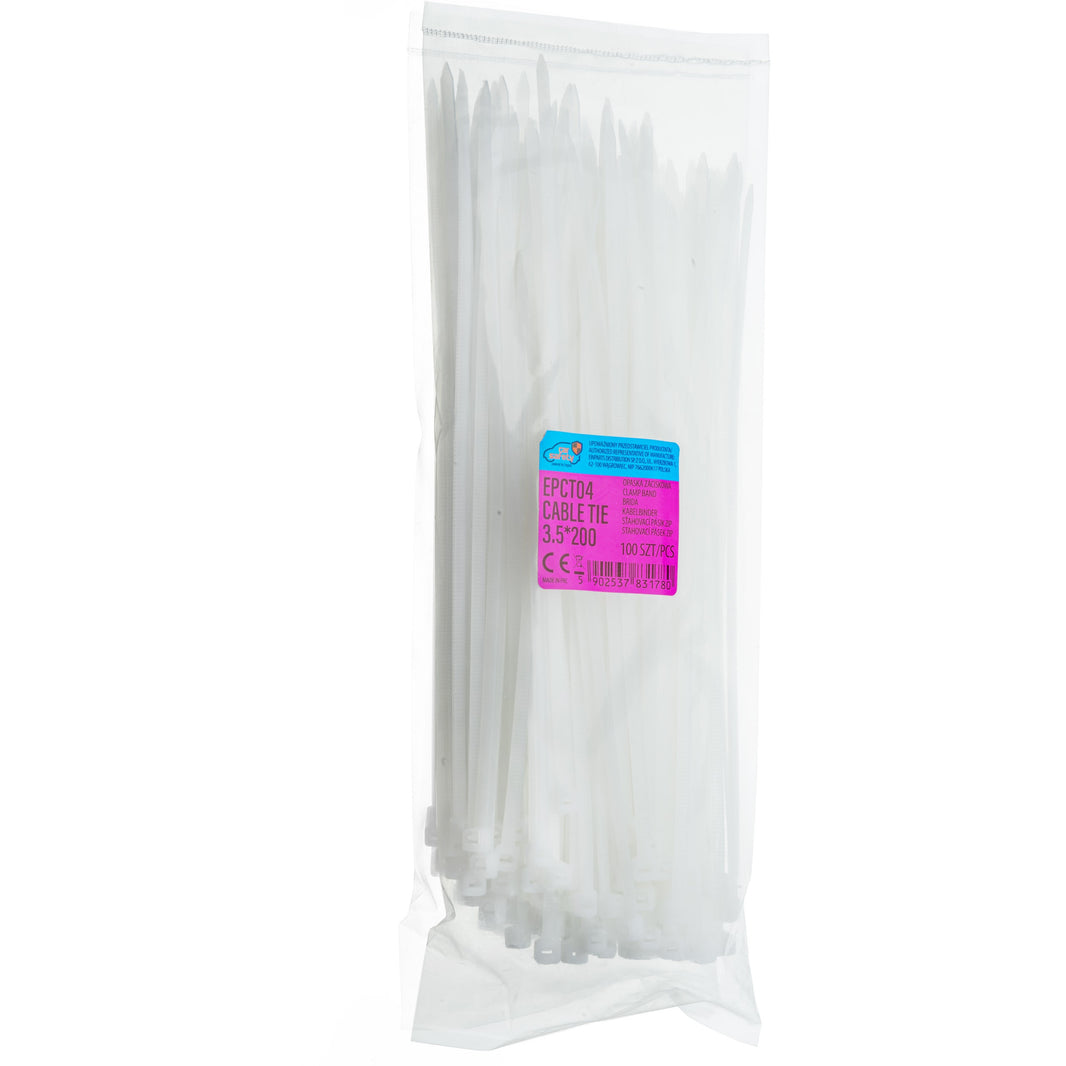Buntband – Vit – 200 mm – 3,5 mm