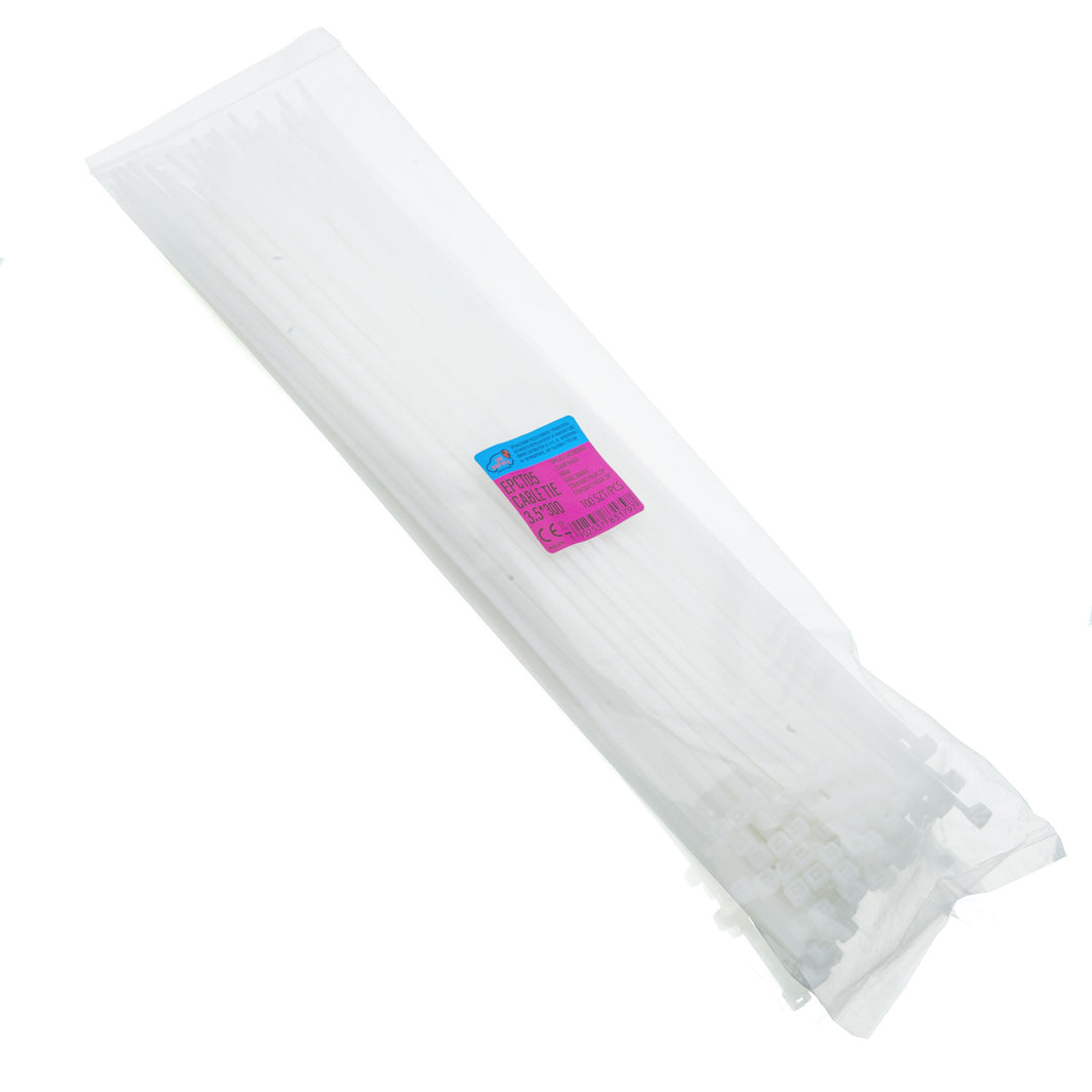 Buntband – Vit – 300 mm – 3,5 mm