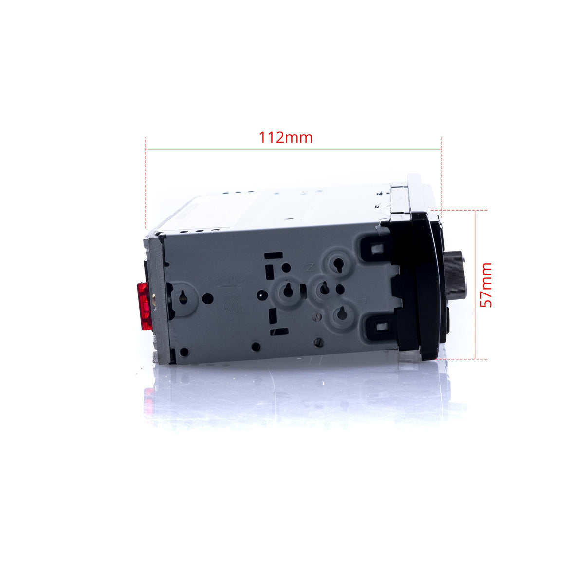 1-DIN-bilstereo – Svart – 9V - 16V – 188 mm – 57 × 112 mm