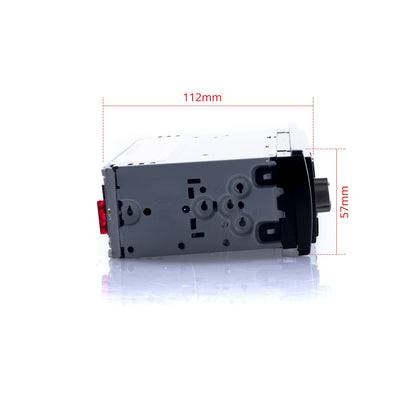 1-DIN-bilstereo – Svart – 9V - 16V – 188 mm – 57 × 112 mm