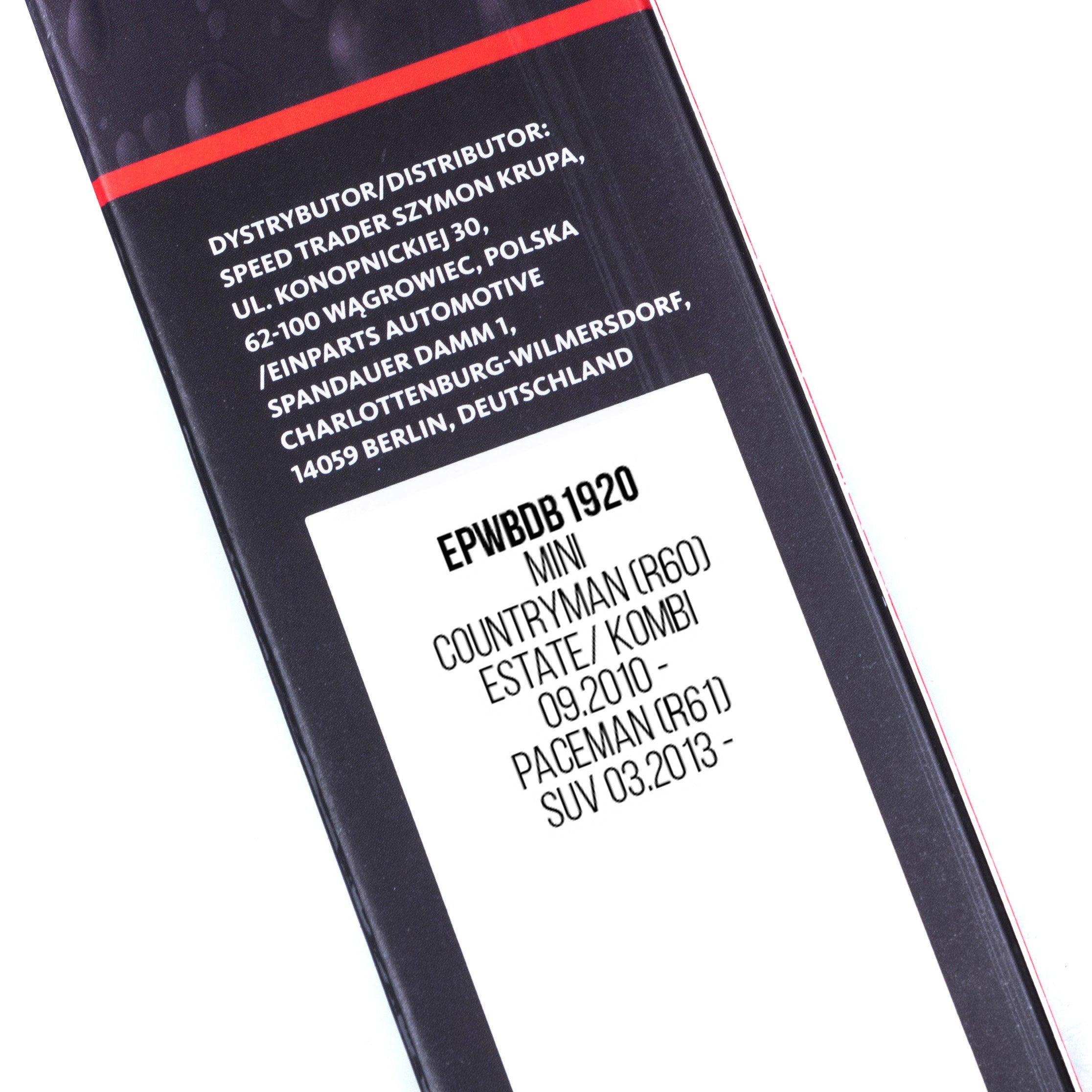 Torkarblad – fram – 2-pack – fäste B