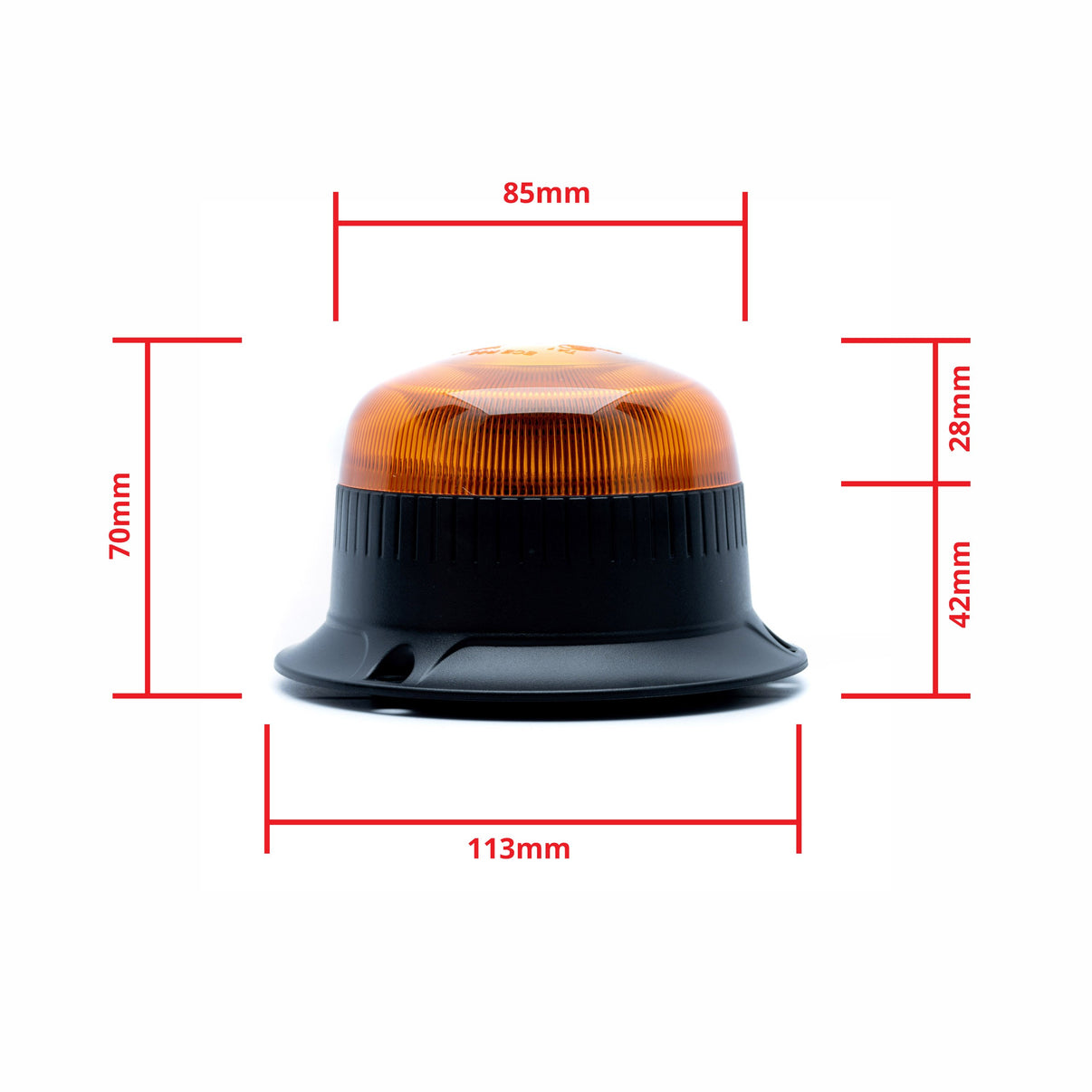 LED-varningsljus – 1700–1800K (Orange) – 54 W – 9V - 32V – 70 mm – Magnet