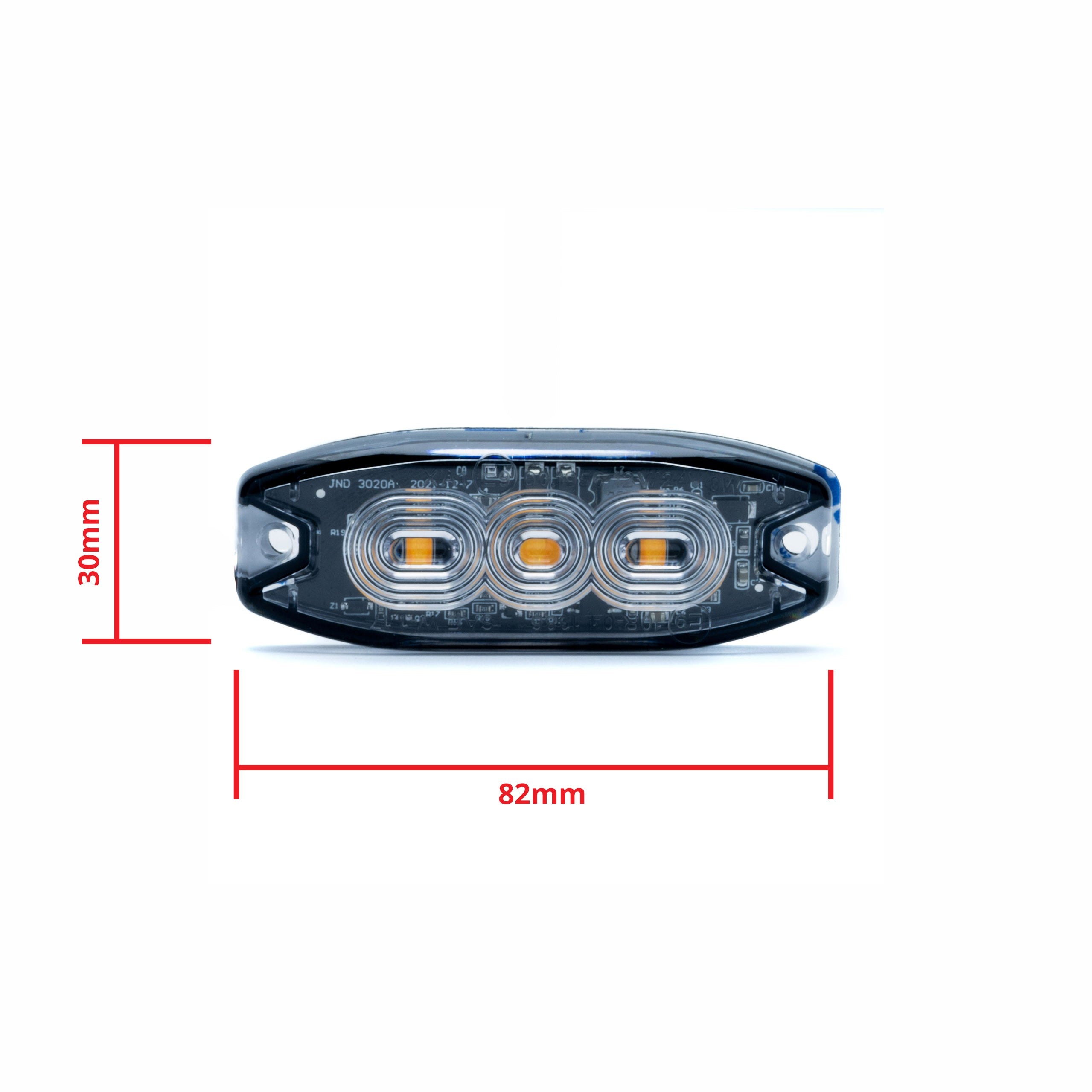 LED-varningsljus – 1700–1800K (Orange) – 9 W – 9V - 32V – 82 mm