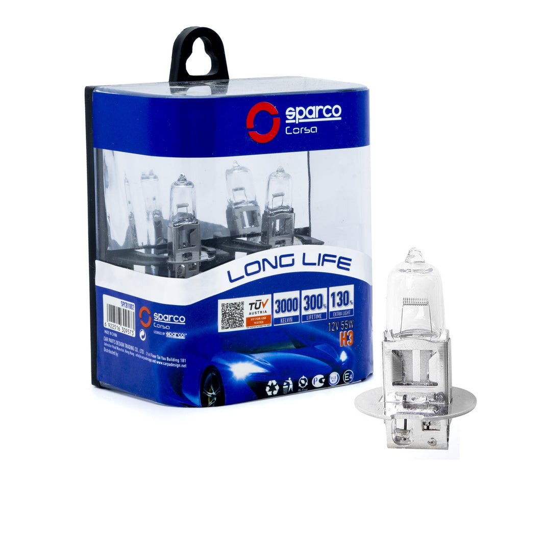 Halogenlampa – Sparco – H3 – 3000K – 9V - 16V – 55 W – 2-pack