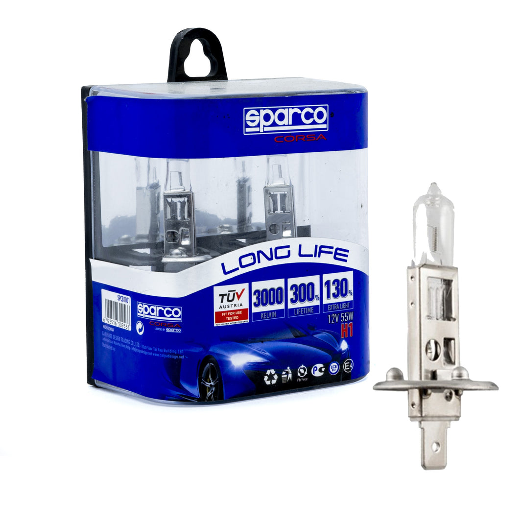 Halogenlampa – Sparco – H1 – 3000K – 9V - 16V – 55 W – 2-pack