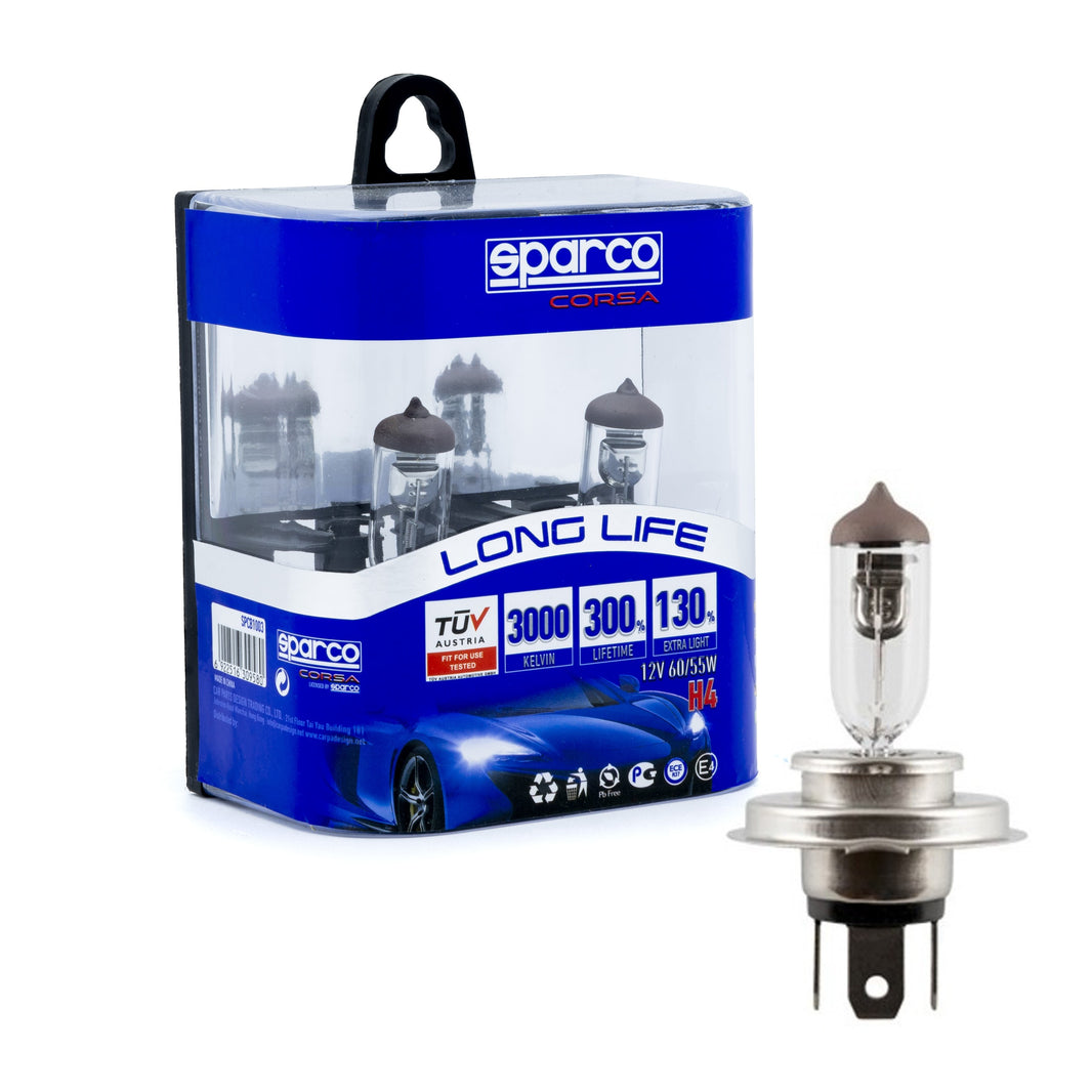 Halogenlampa – Sparco – H4 – 3000K – 9V - 16V – 60/55 W – 2-pack