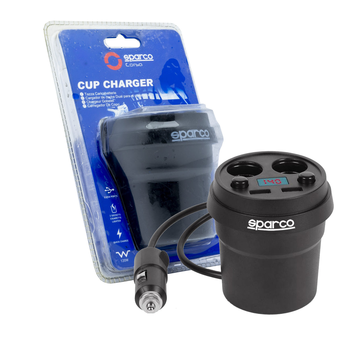 Laddkabel för elbil – Sparco – Svart – 9V - 32V