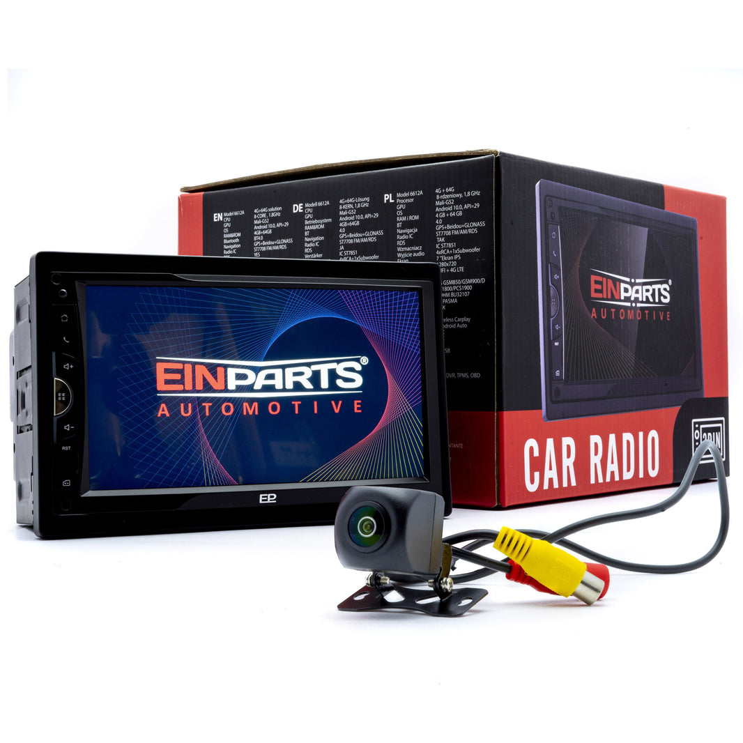 2-DIN-bilstereo – Svart – 9V - 16V