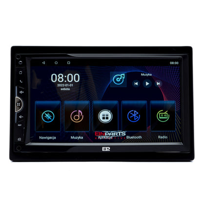 2-DIN-bilstereo – Svart – 9V - 16V