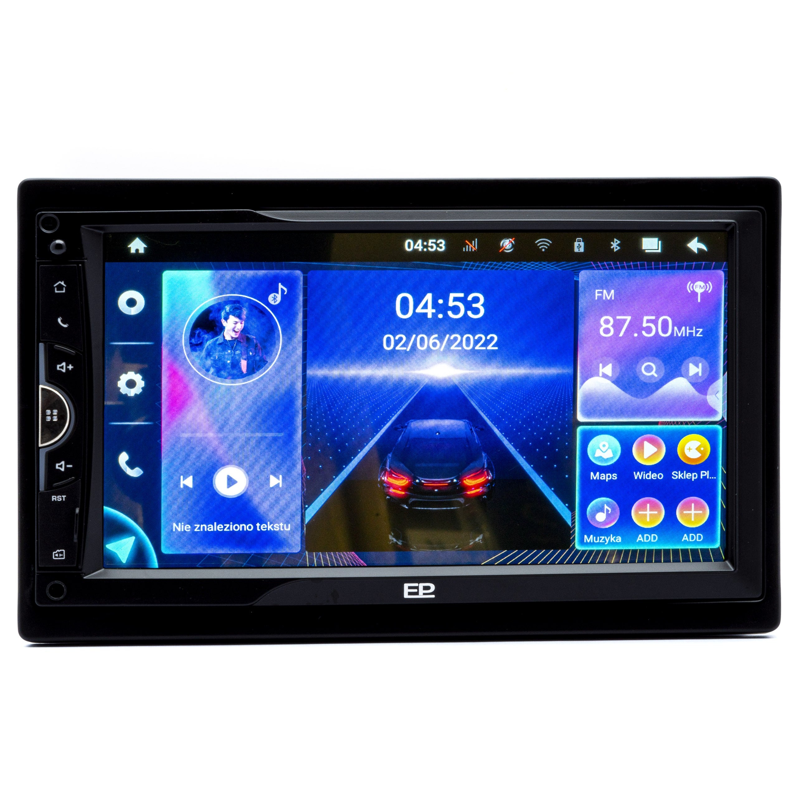 2-DIN-bilstereo – Svart – 9V - 16V